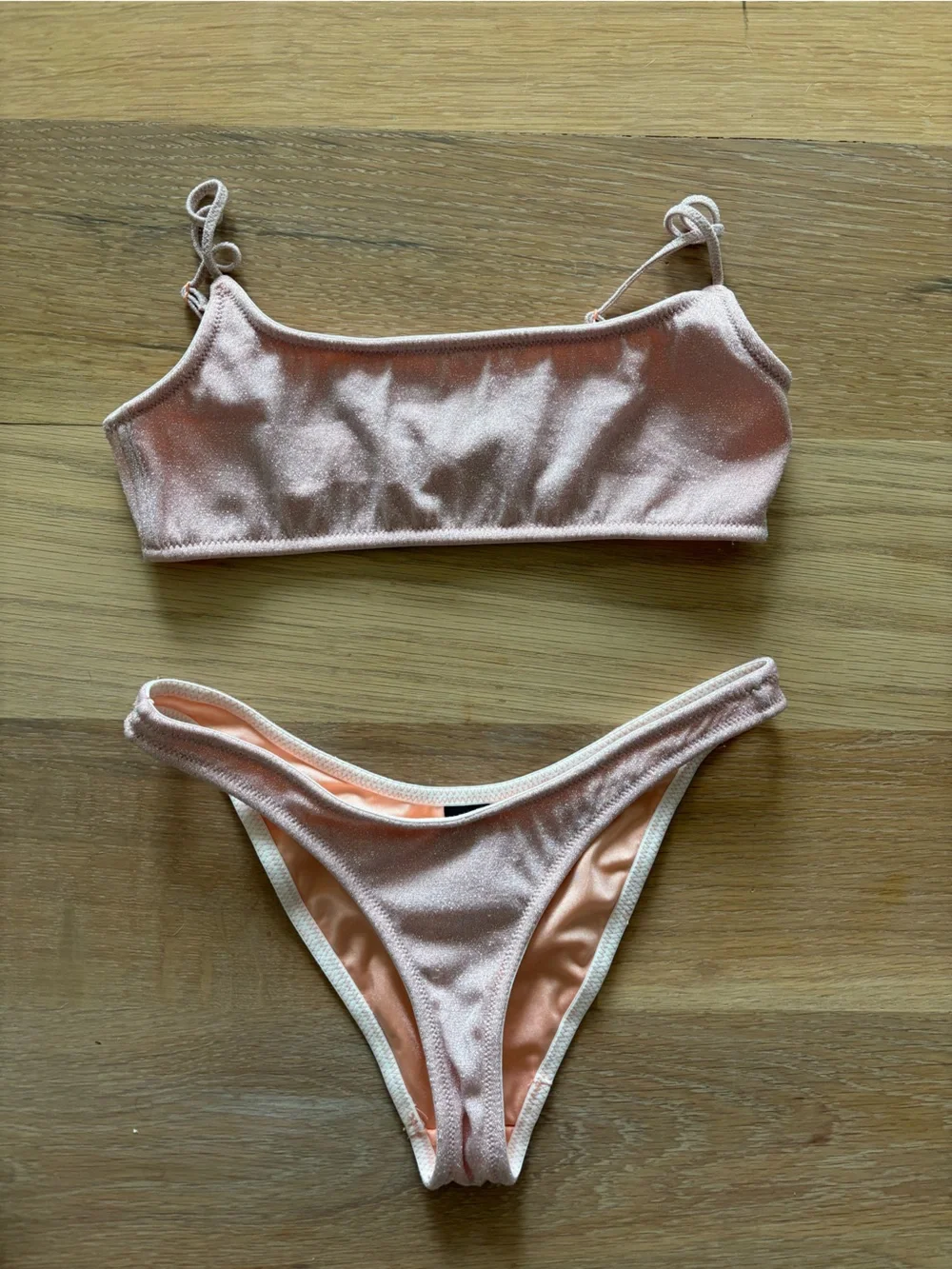 triangl swimwear Peach Shimmer Bikini Set
